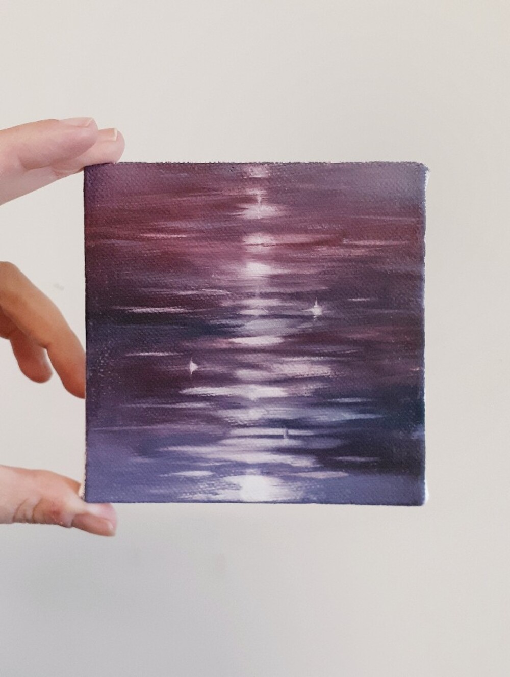 Tiny Oil Painting On Canvas (Lake)